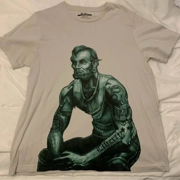 Threadless Tattoo Abraham Lincoln Tshirt - Picture 1 of 1